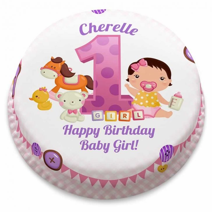 Baby Birthday Cake Personalised Pink First Birthday Girl Cake From 1499 Baby Birthday Cake Personalised Pink First Birthday Girl Cake From 1499