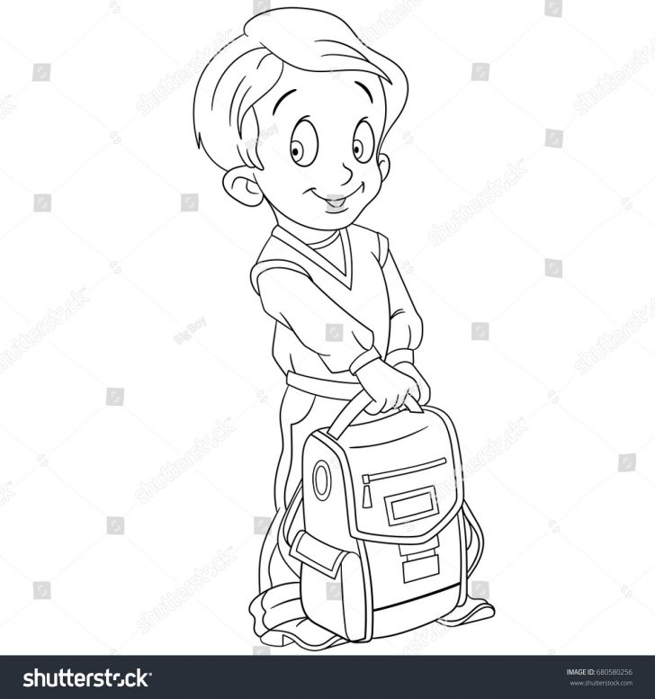 Backpack Coloring Page Coloring Page Schoolboy School Backpack Colouring Stock Vector And Backpack Coloring Page Coloring Page Schoolboy School Backpack Colouring Stock Vector And