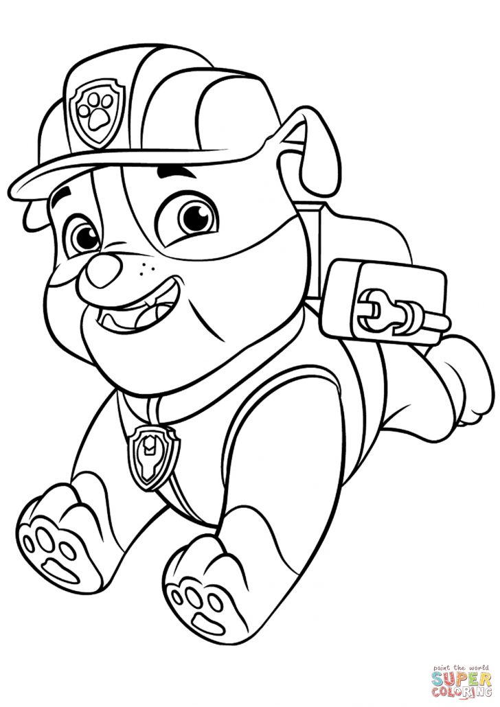 Backpack Coloring Page Paw Patrol Rubble With Backpack Coloring Page Free Printable Backpack Coloring Page Paw Patrol Rubble With Backpack Coloring Page Free Printable