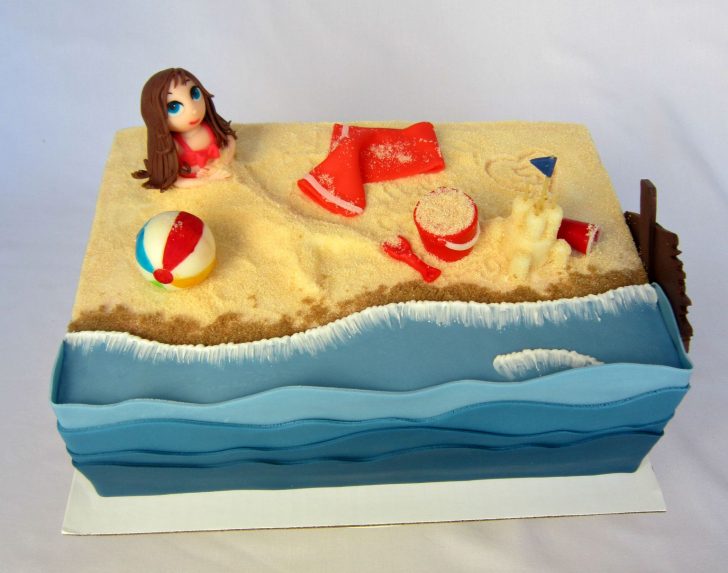 Beach Birthday Cake Delectable Cakes Little Girl Beach Party Birthday Cake Beach Birthday Cake Delectable Cakes Little Girl Beach Party Birthday Cake