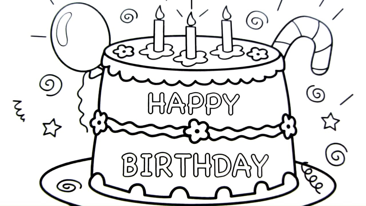 Birthday Cake Drawing Birthday Cake Drawing Happy Holidays