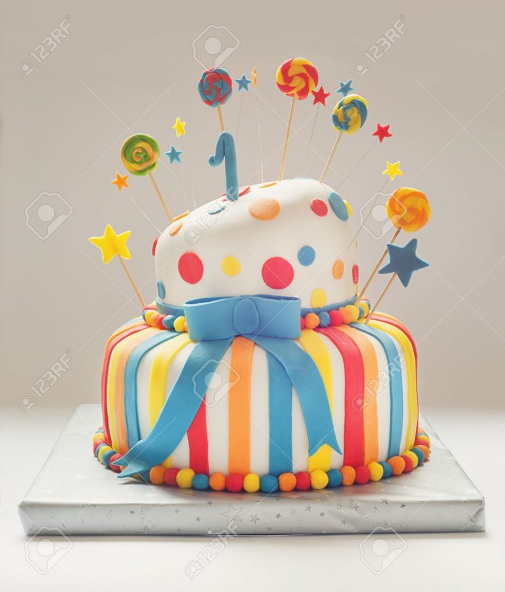 Birthday Cake Funny Funny Birthday Cake With Number One On Top Sweet Colorful Decoration Birthday Cake Funny Funny Birthday Cake With Number One On Top Sweet Colorful Decoration