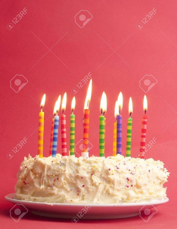 Birthday Cake With Lots Of Candles Birthday Cake With Lots Of Cute Striped Candles Shot On A Red Birthday Cake With Lots Of Candles Birthday Cake With Lots Of Cute Striped Candles Shot On A Red