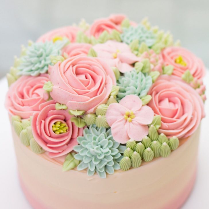Birthday Flower Cake So Pretty Buttercream Flowers So Delicate On A Cake Learn How To Birthday Flower Cake So Pretty Buttercream Flowers So Delicate On A Cake Learn How To