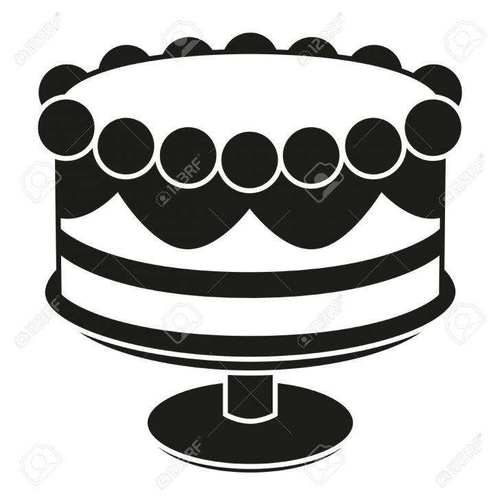 Black And White Birthday Cake Black And White Birthday Cake On Stand Silhouette Sweet Food Black And White Birthday Cake Black And White Birthday Cake On Stand Silhouette Sweet Food