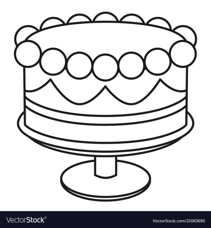 Black And White Birthday Cake Line Art Black And White Birthday Cake On Stand Vector Image Black And White Birthday Cake Line Art Black And White Birthday Cake On Stand Vector Image