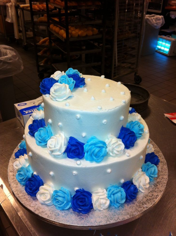 Blue And White Birthday Cake Birthday Cakes Butter Cream Wedding Cake W Light Blue Royal Blue And White Birthday Cake Birthday Cakes Butter Cream Wedding Cake W Light Blue Royal