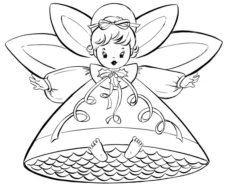 Christmas Coloring Pages To Print Free Free Christmas Coloring Pages Retro Angels The Graphics Fairy Christmas Coloring Pages To Print Free Free Christmas Coloring Pages Retro Angels The Graphics Fairy