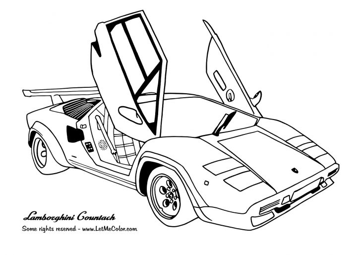 Coloring Pages Of Cars Cars Coloring Page The Great Lamborghini Countach Letmecolor Coloring Pages Of Cars Cars Coloring Page The Great Lamborghini Countach Letmecolor
