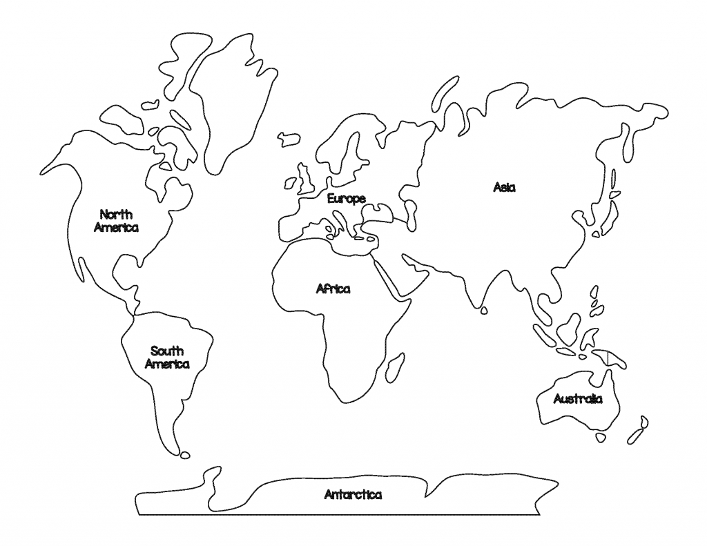 Ausmalbild Kontinente Malvorlage Weltkarte Ausmalbild World Map The