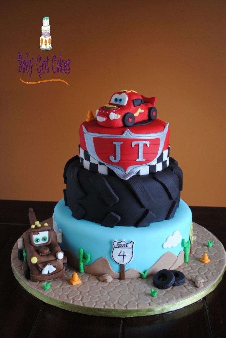 Disney Cars Birthday Cake Cars Three Tier This Is A 3 Tier Covered In Fondant Lightning Disney Cars Birthday Cake Cars Three Tier This Is A 3 Tier Covered In Fondant Lightning