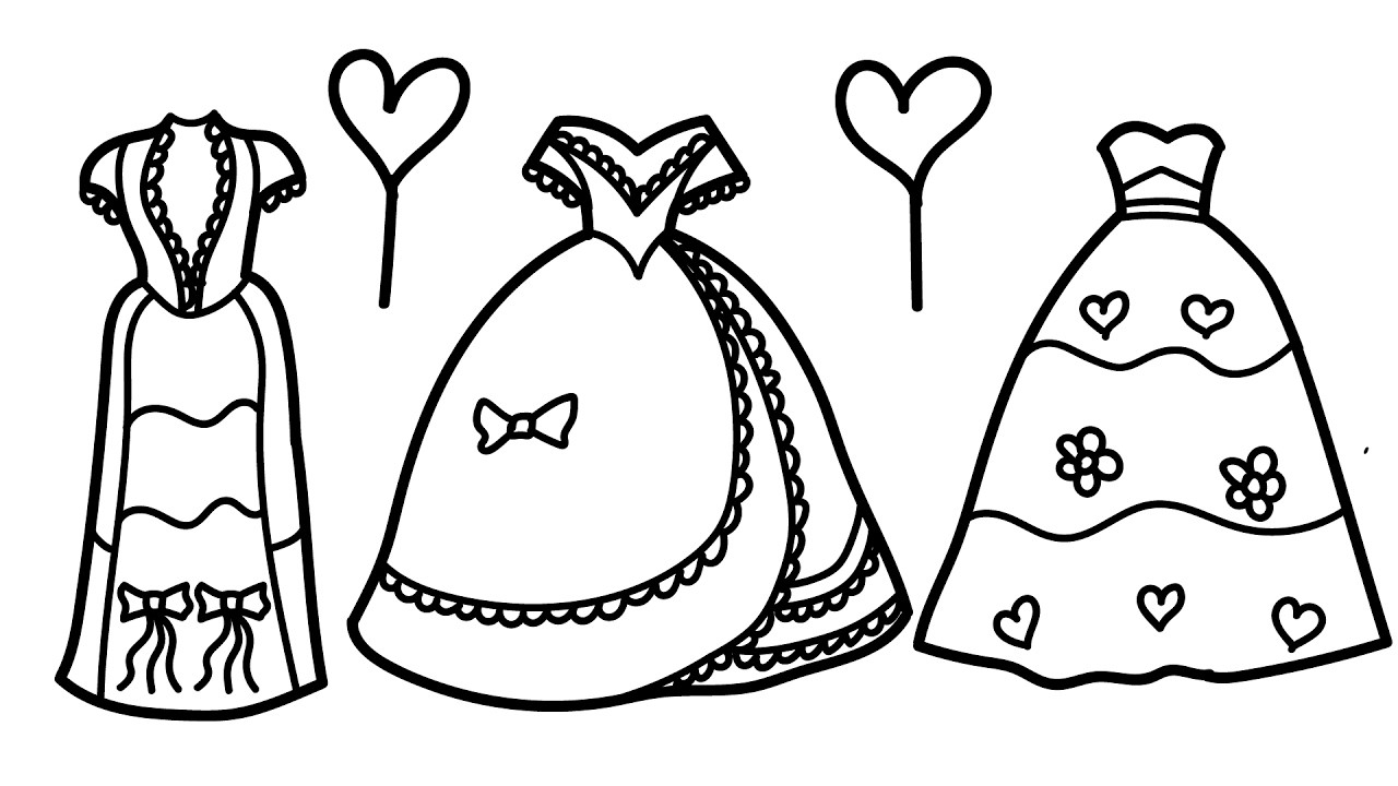 25+ Creative Picture of Dress Coloring Pages - entitlementtrap.com