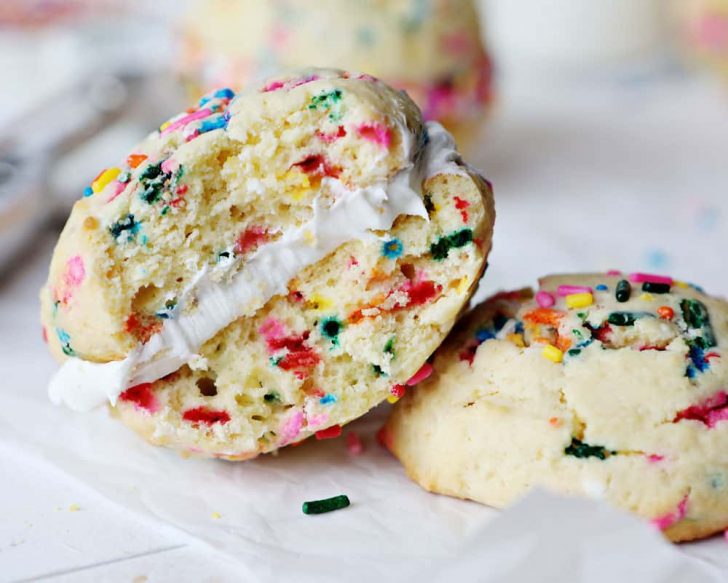 Easy Birthday Cake Birthday Cake Cookie Sandwiches I Am Baker Easy Birthday Cake Birthday Cake Cookie Sandwiches I Am Baker