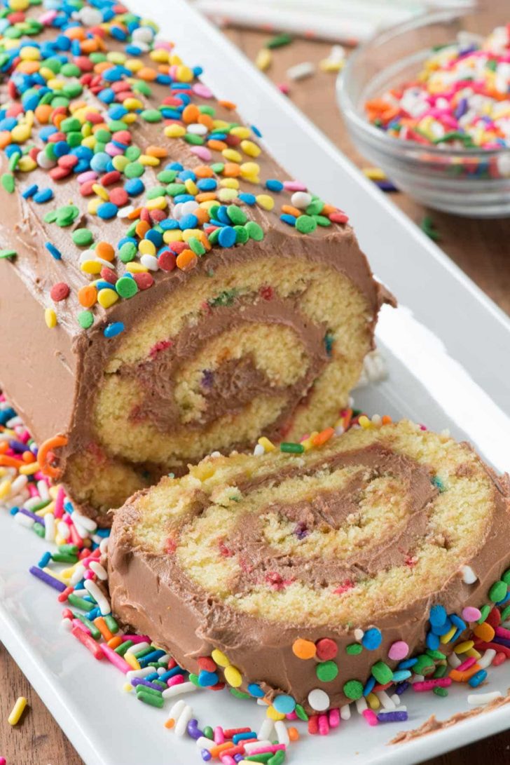 Easy Birthday Cake Birthday Cake Roll Recipe W The Best Chocolate Frosting Crazy For Easy Birthday Cake Birthday Cake Roll Recipe W The Best Chocolate Frosting Crazy For