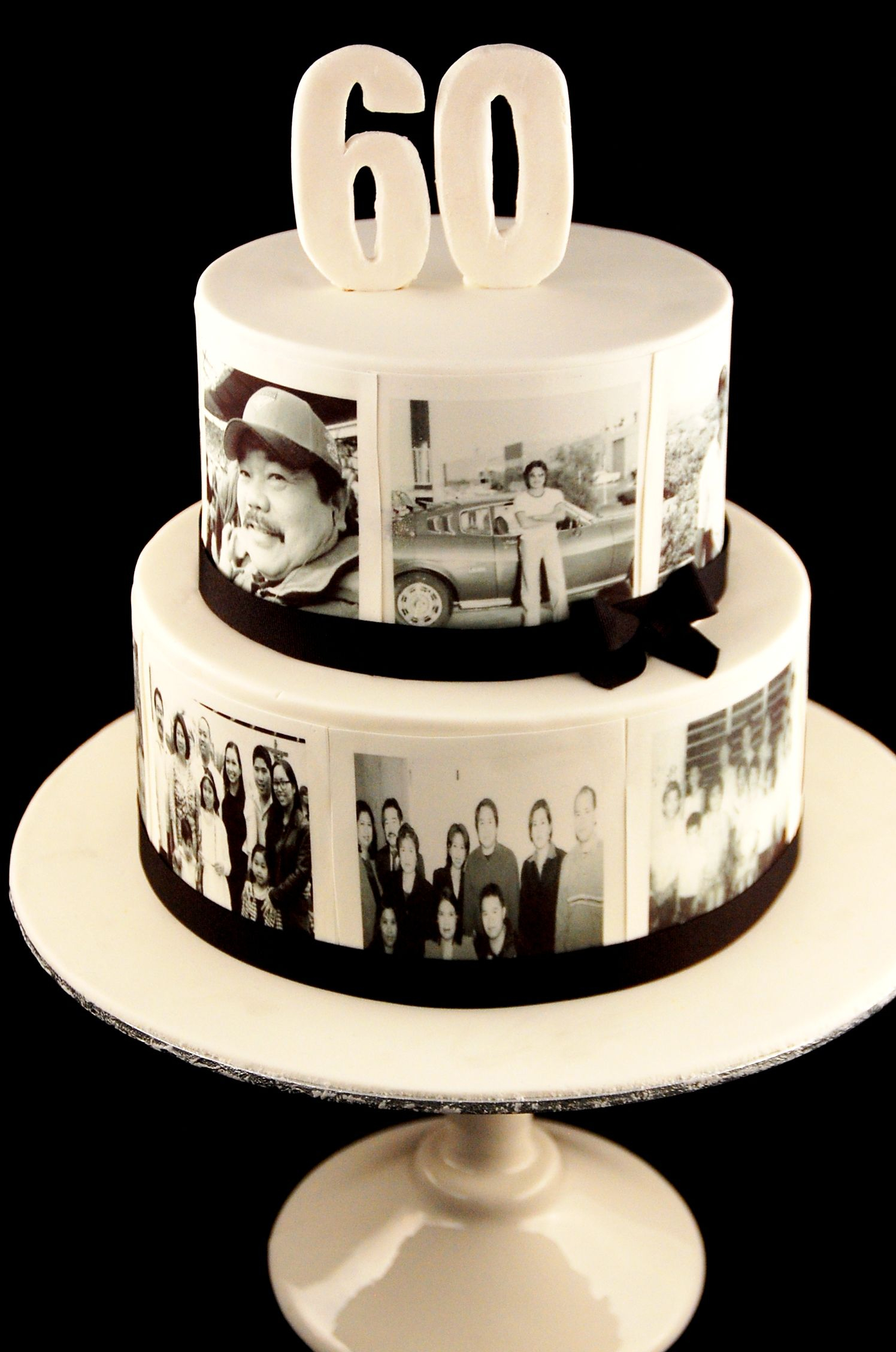 60Th Birthday Cakes For Males : Two tier 60th birthday cake for a man