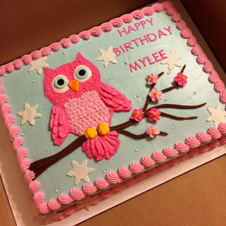 Owl Birthday Cake Owl Cake Done With Buttercream Decorations Owl Birthday Cake Owl Cake Done With Buttercream Decorations