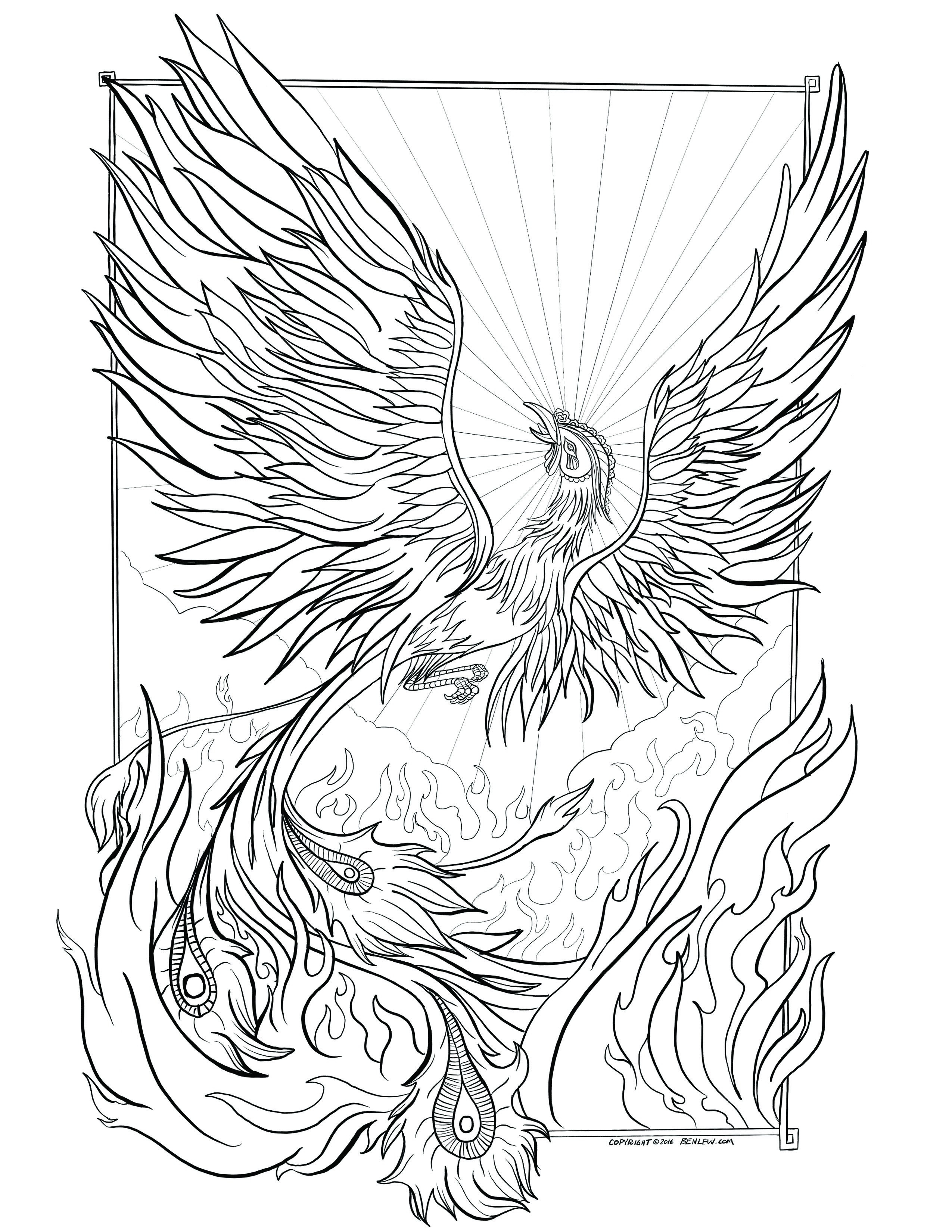 Phoenix Coloring Page Phoenix Coloring Pages 99 With Parkspfe 