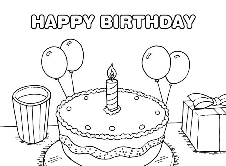 Printable Birthday Coloring Pages Free Printable Birthday Cake Coloring Pages For Kids Within Printable Birthday Coloring Pages Free Printable Birthday Cake Coloring Pages For Kids Within