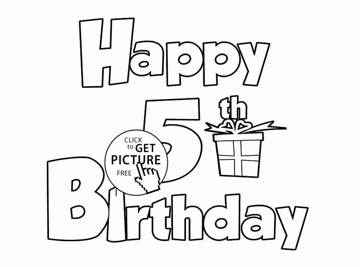 Printable Birthday Coloring Pages Happy 5th Birthday Letters Card Coloring Page For Kids Holiday Printable Birthday Coloring Pages Happy 5th Birthday Letters Card Coloring Page For Kids Holiday