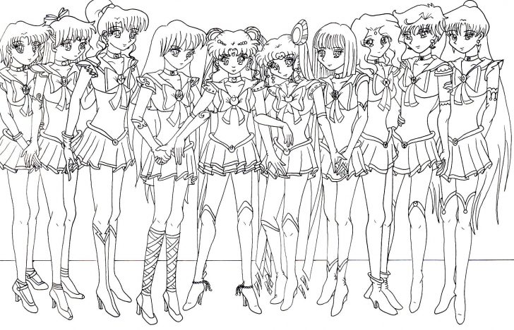 Sailor Moon Coloring Pages Sailor Moon Group Coloring Pages Color Bros Sailor Moon Coloring Pages Sailor Moon Group Coloring Pages Color Bros