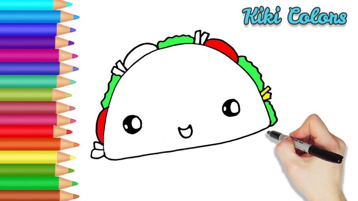 Taco Coloring Page How To Color Cute Taco Part 2 Teach Drawing For Kids And Toddlers Taco Coloring Page How To Color Cute Taco Part 2 Teach Drawing For Kids And Toddlers