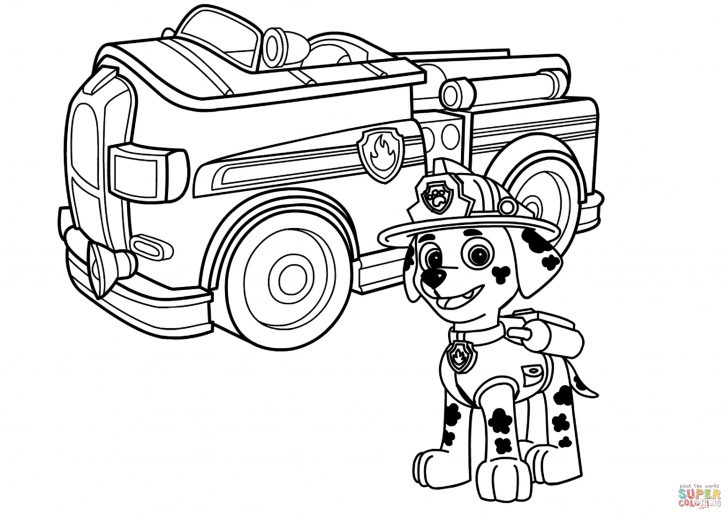 Truck Coloring Pages Paw Patrol Marshall With Fire Truck Coloring Page Free Printable Truck Coloring Pages Paw Patrol Marshall With Fire Truck Coloring Page Free Printable