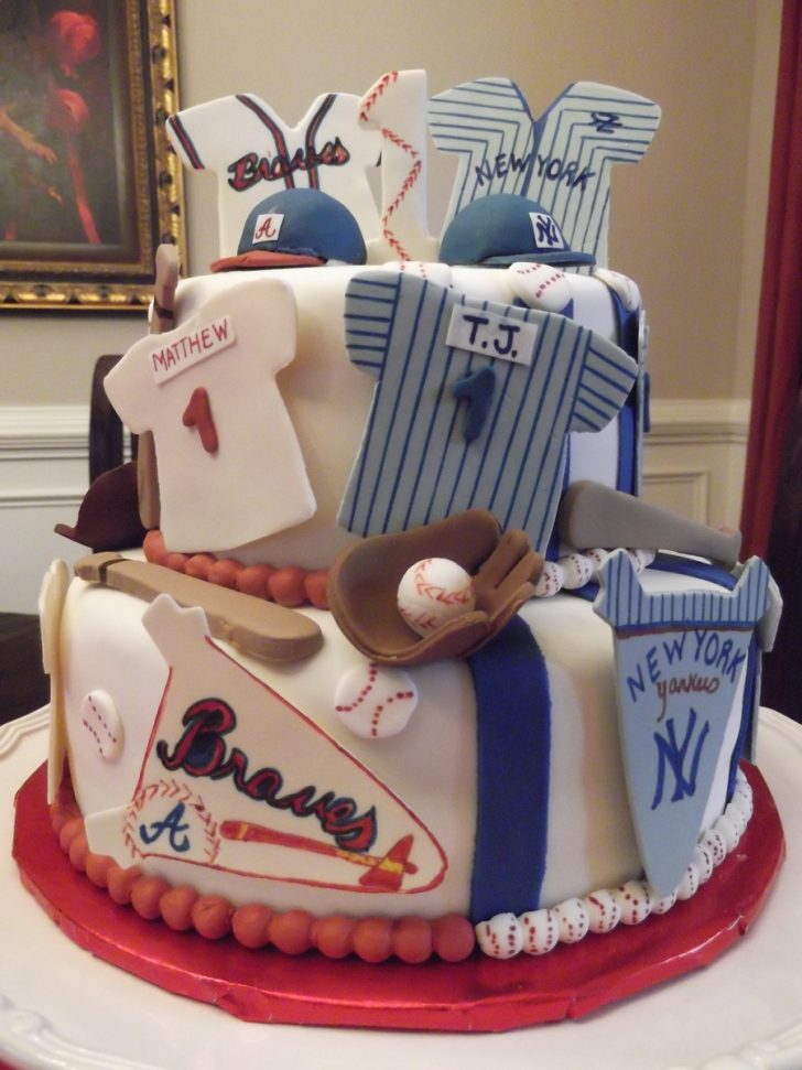 Twin Birthday Cakes Yankees Braves Birthday Cake For Twin Boys Cakecentral Twin Birthday Cakes Yankees Braves Birthday Cake For Twin Boys Cakecentral