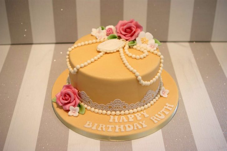 Vintage Birthday Cakes Vintage Pearl And Lace Birthday Cake Bakealous Vintage Birthday Cakes Vintage Pearl And Lace Birthday Cake Bakealous