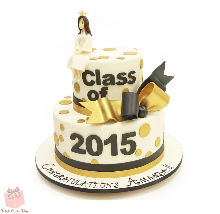 White And Gold Birthday Cake Gold White Graduation Cake White And Gold Birthday Cake Gold White Graduation Cake