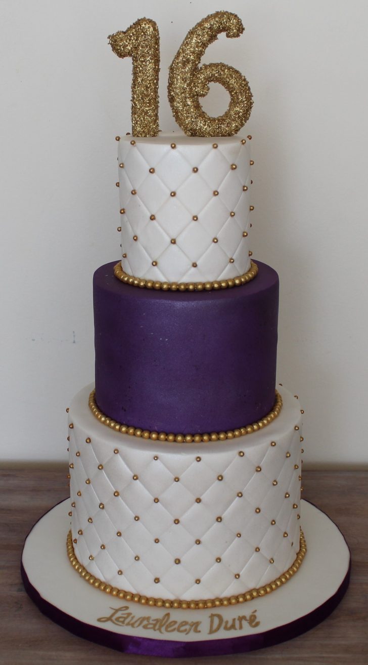 White And Gold Birthday Cake Sweet Sixteen 16 Birthday Cake Elegant Clean Plum Royal Purple And White And Gold Birthday Cake Sweet Sixteen 16 Birthday Cake Elegant Clean Plum Royal Purple And