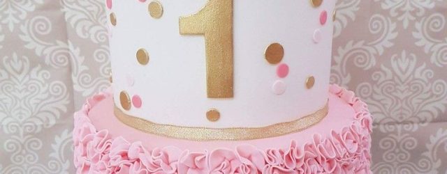 1St Birthday Cake For Girl First Birthday Cake With Pink And Gold Theme Birthdays