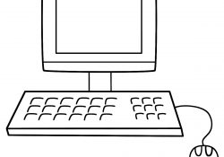 Computer Coloring Pages Computer Coloring Page Back To School