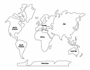 Continents Coloring Page Coloring Pages Montessori World Map And ...