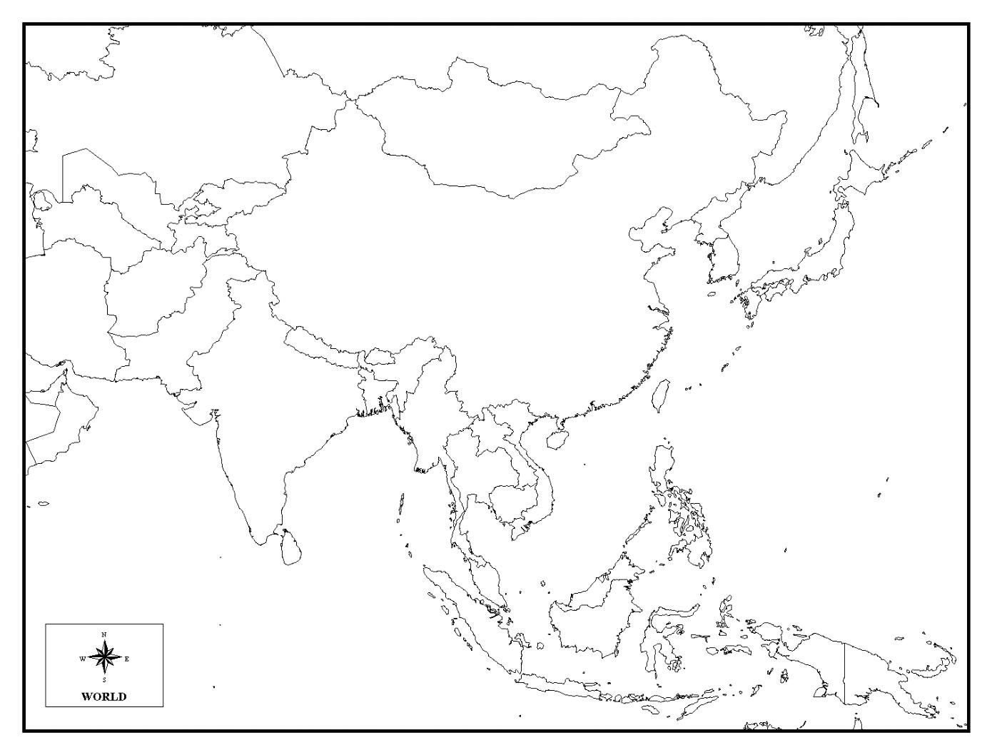 Continents Coloring Page Map Of Asia Coloring Page Impressive Security ...