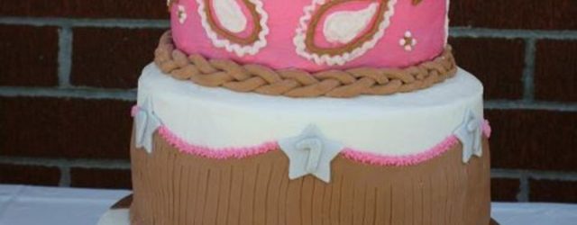 Cowgirl Birthday Cake 3 Tier Cake With Buttercream Icing And Fondant Accents Cakes And