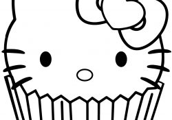 Cupcake Coloring Pages Hello Kitty Cupcake Coloring Page Free Printable Coloring Pages