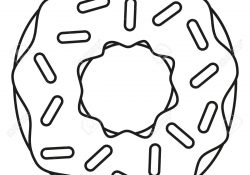 Donut Coloring Page Coloring Page Line Art Black And White Donut Coloring Page For