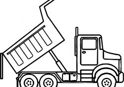 Dump Truck Coloring Pages Scripted Dump Truck Coloring Page Wecoloringpage