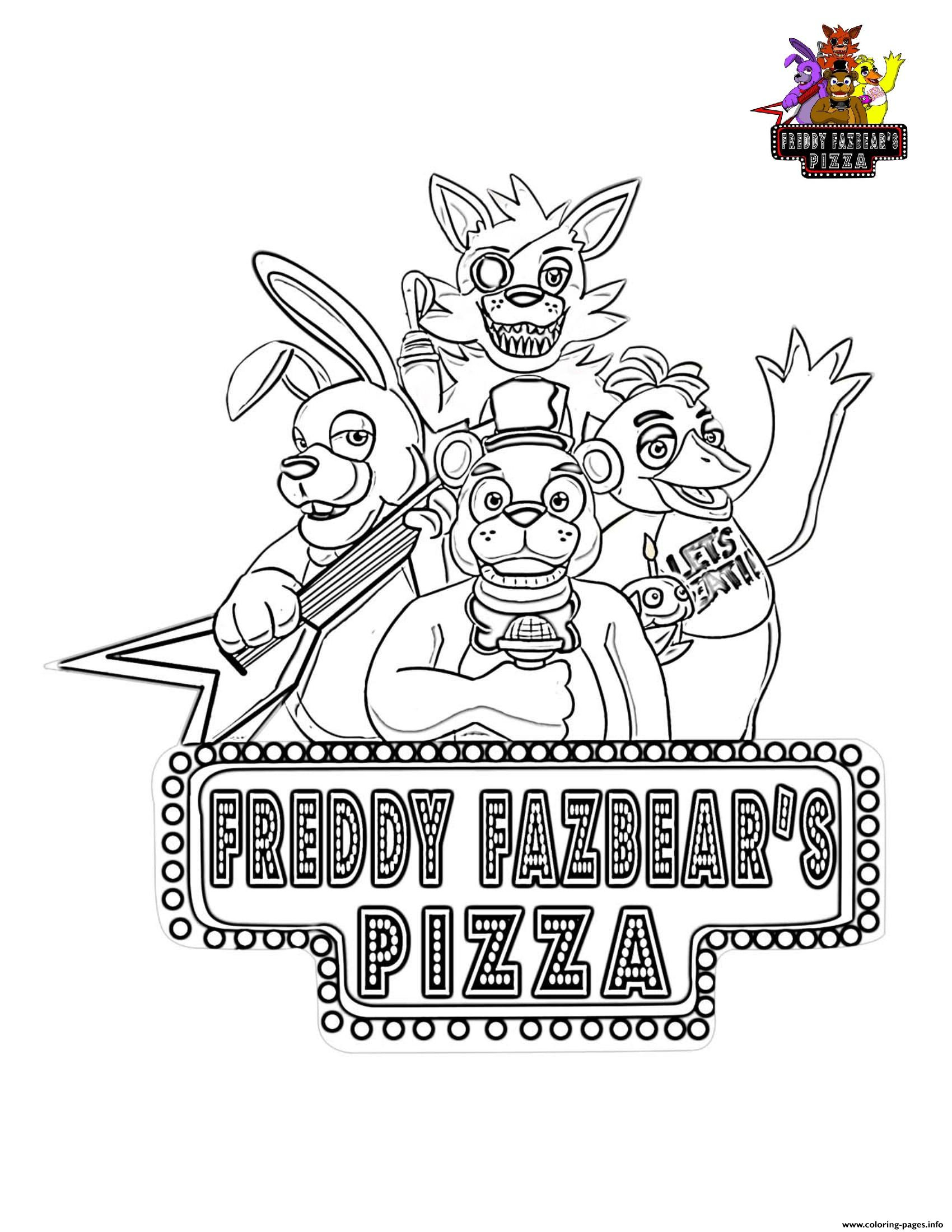 Five Nights At Freddys Coloring Pages Five Nights At Freddys Fnaf Coloring Pages Printable 