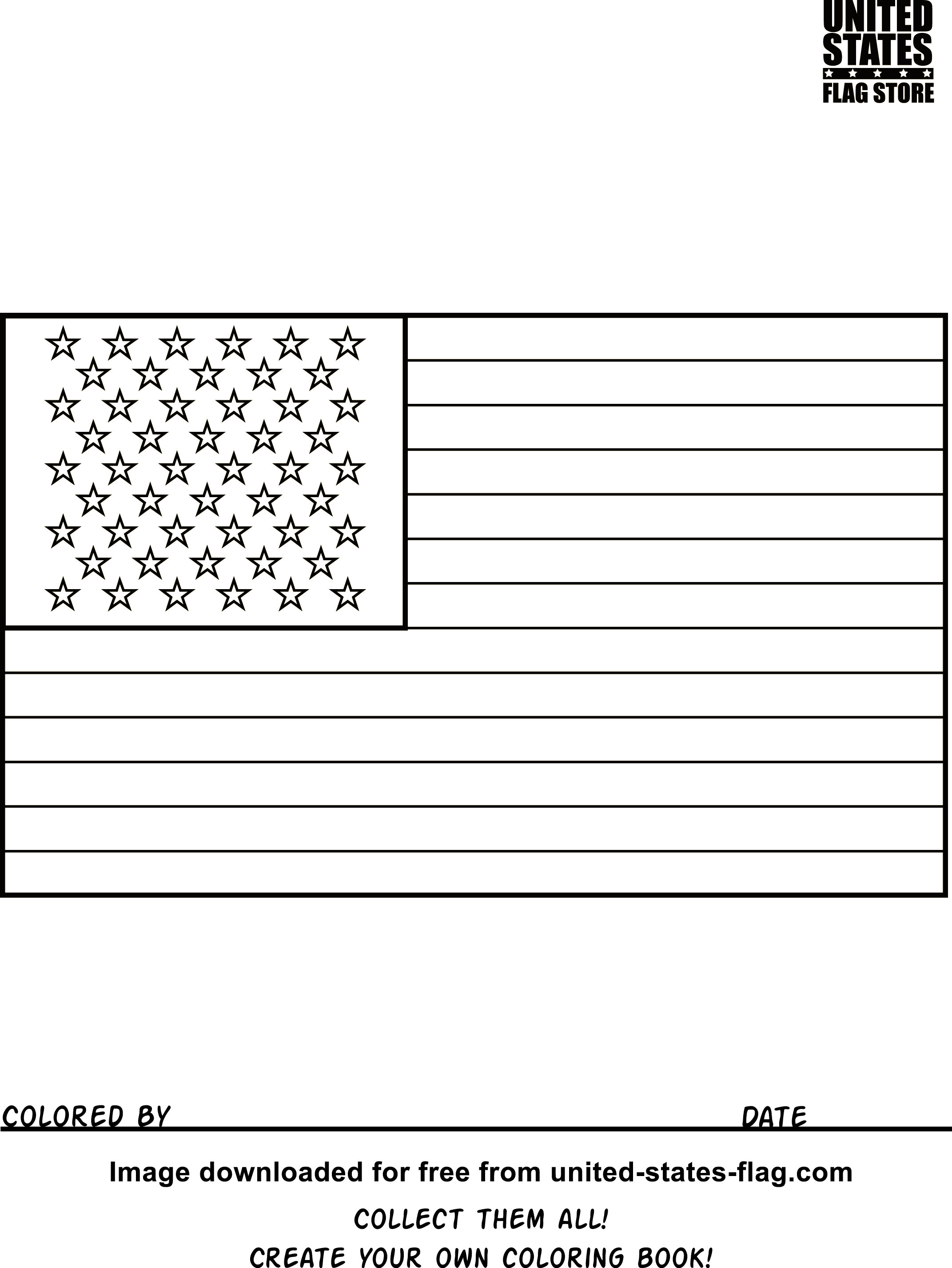 Flag Coloring Pages Free American Flag Coloring Pages - entitlementtrap.com