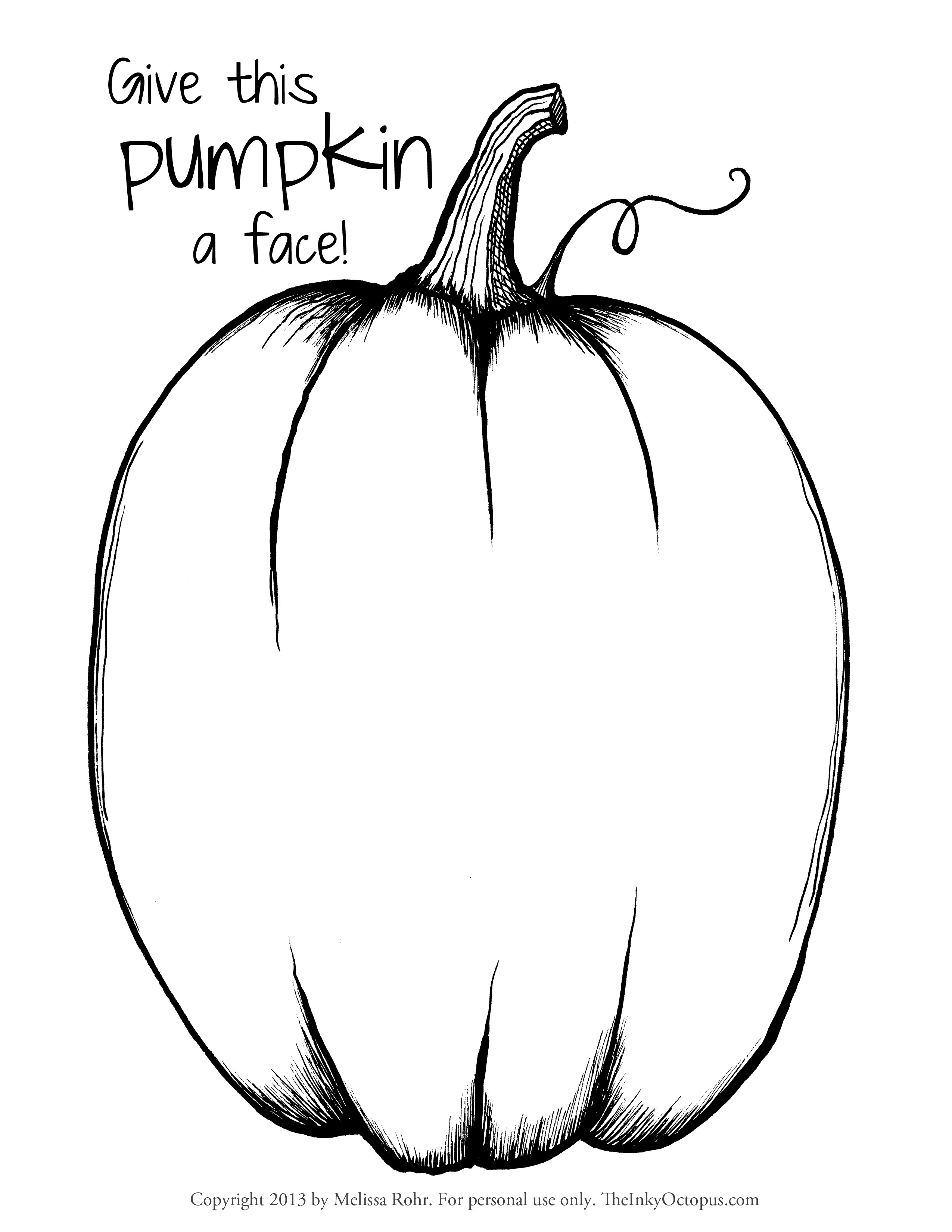 Elegant Image of Free Printable Pumpkin Coloring Pages