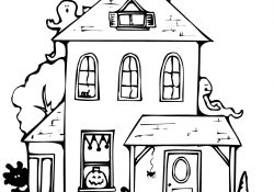 Haunted House Coloring Pages Haunted House Coloring Page Free Printable Coloring Pages