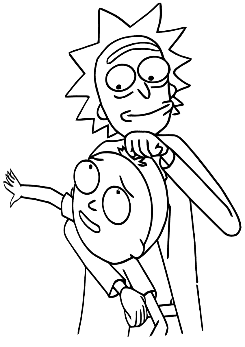 25 Amazing Image Of Rick And Morty Coloring Pages Entitlementtrap