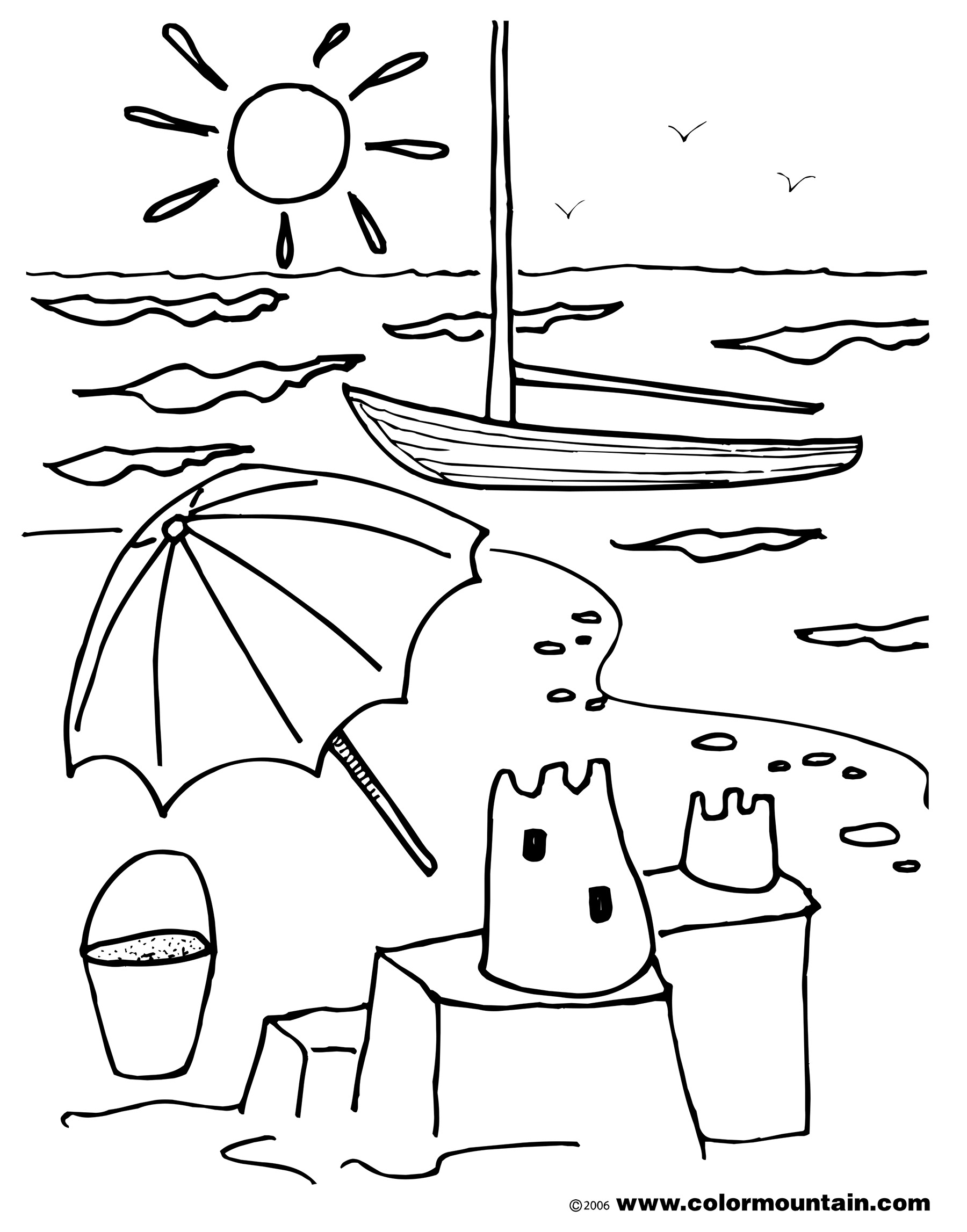 Marvelous Image of Sand Castle Coloring Page - entitlementtrap.com