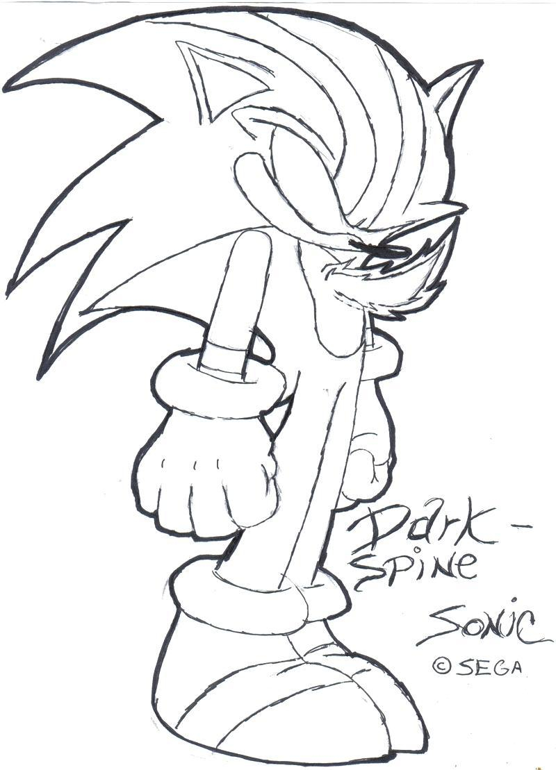 Sonic Coloring Page Dark Super Sonic Coloring Pages