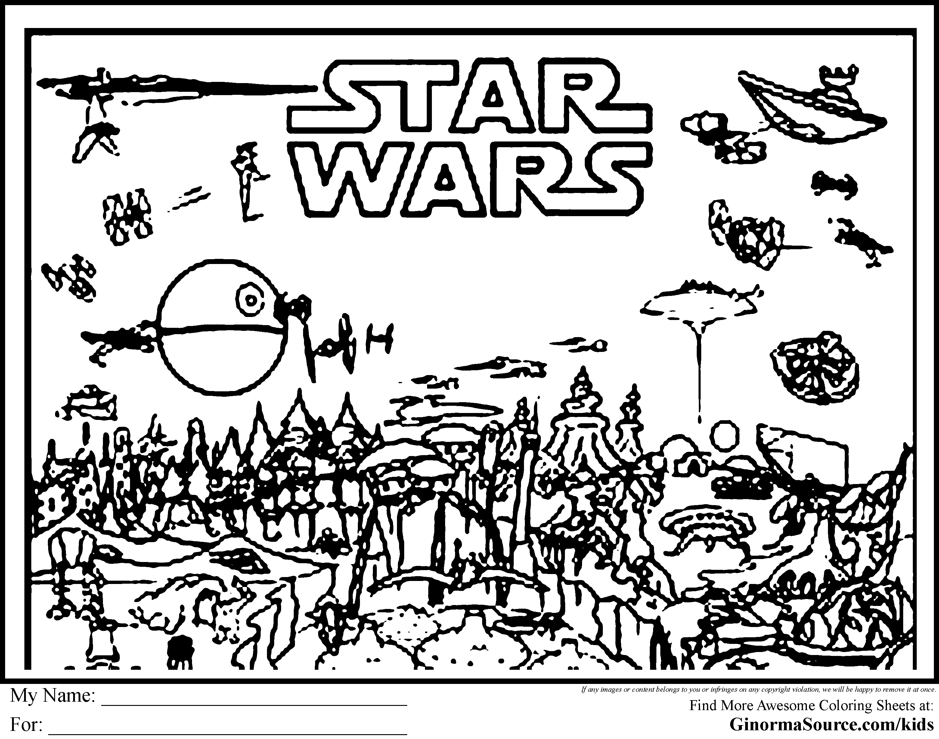 Great Image of Star Wars Color Pages