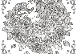 Unicorn Coloring Pages For Adults Unicorn Mandala Unicorns Adult Coloring Pages